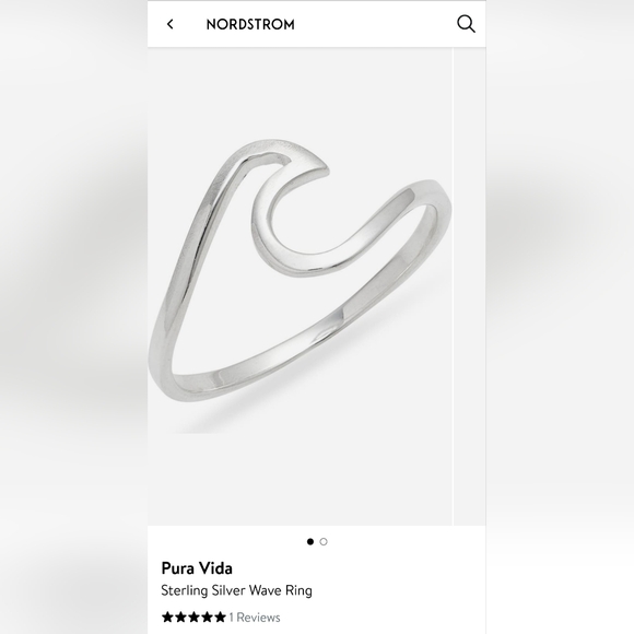 Pura Vida Sterling Silver Wave Ring - Picture 2 of 5